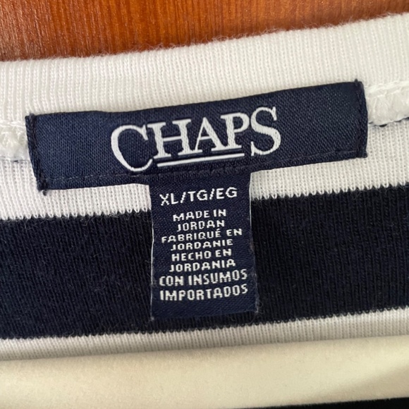 Chaps Short Sleeve Red White and Blue Stripe Dress Size XL - Picture 4 of 4